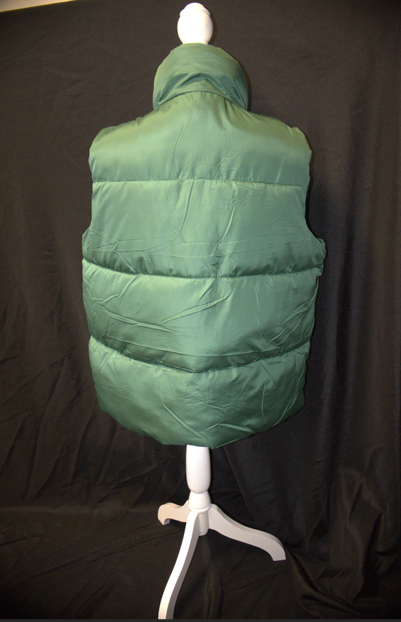 Green Puffer Zip-Up Vest - Image 3