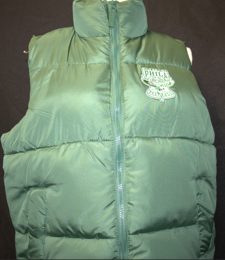 Green Puffer Zip-Up Vest - Image 2