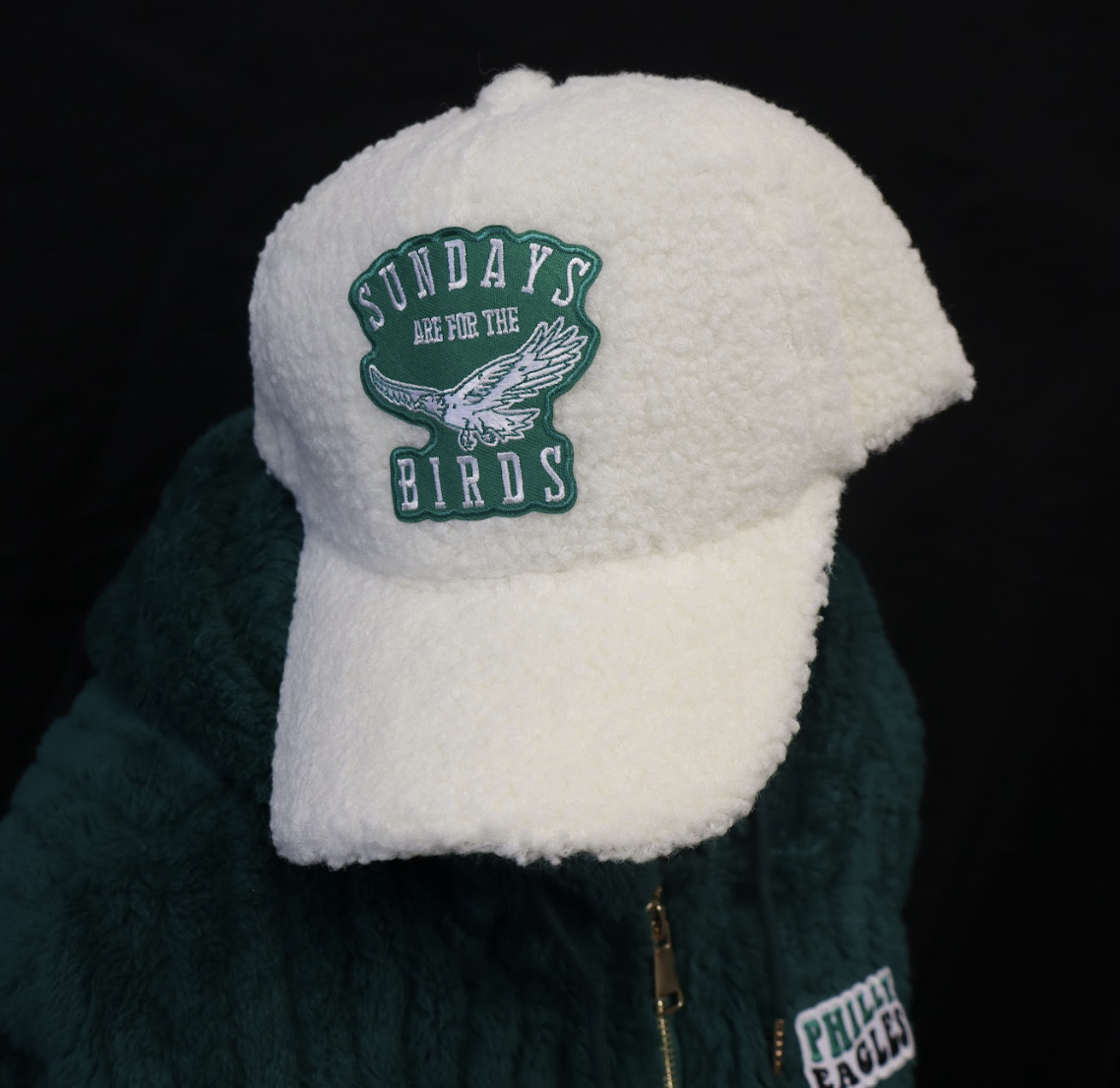 Fluffy Sherpa-Style White Baseball Cap