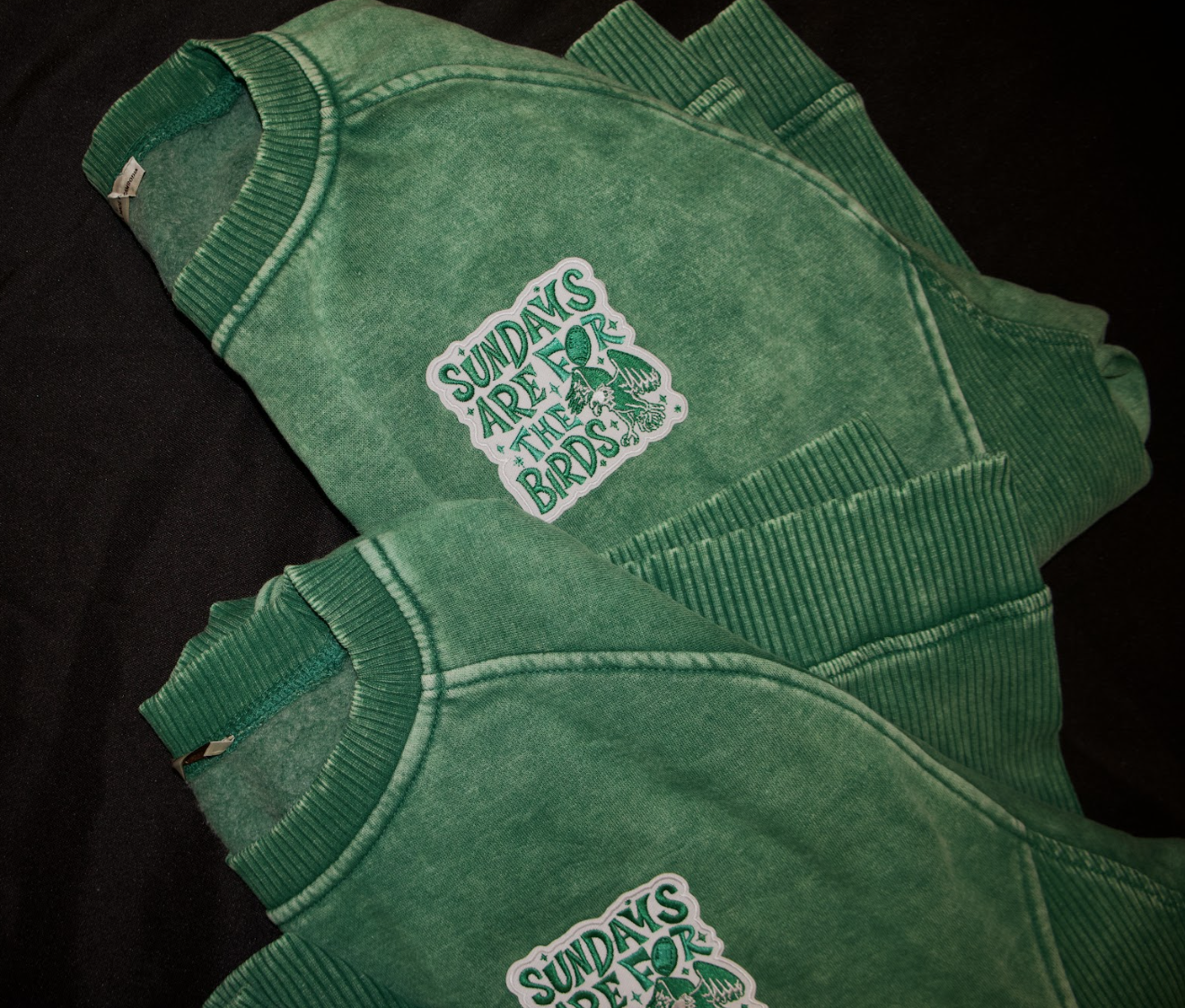 Green Zenana Long Sleeve “Sundays Are for the Birds” Crew - Image 2